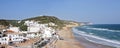 Panoramic view from Salema in Portugal Royalty Free Stock Photo