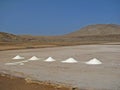 Panoramic view of Salinas de Pedra de Lume salt pyramids Sal island Cape Verde Cabo Verde Royalty Free Stock Photo
