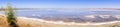 Panoramic view of the salt ponds at Alviso Marina County Park Royalty Free Stock Photo