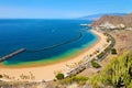 Panoramic view of San Andres village and Las Teresitas Beach, Tenerife, Spain Royalty Free Stock Photo