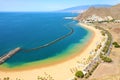 Panoramic view of San Andres village and Las Teresitas Beach, Tenerife, Spain Royalty Free Stock Photo