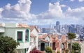 Panoramic view of San Francisco from Twin Peaks hills, California Royalty Free Stock Photo