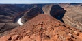 Panoramic view of San Juan River, Goosenecks State Park, Utah, USA Royalty Free Stock Photo