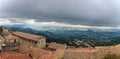 Panoramic view from San Marino to Mount Titano