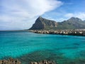 Panoramic view of San Vito lo Capo and Monte Monaco in background Royalty Free Stock Photo