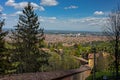 view from sanctuary Santuario Madonna di San Luca in Bologna