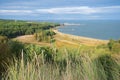 Panoramic view of sand dunes in Nida, Klaipeda, Lithuania, Europe Royalty Free Stock Photo