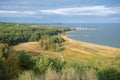 Panoramic view of sand dunes in Nida, Klaipeda, Lithuania, Europe Royalty Free Stock Photo