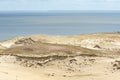 Panoramic view of sand dunes in Nida, Klaipeda, Lithuania, Europe Royalty Free Stock Photo