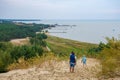 Panoramic view of sand dunes in Nida, Klaipeda, Lithuania, Europe Royalty Free Stock Photo