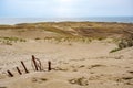 Panoramic view of sand dunes in Nida, Klaipeda, Lithuania, Europe Royalty Free Stock Photo