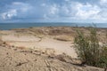 Panoramic view of sand dunes in Nida, Klaipeda, Lithuania, Europe Royalty Free Stock Photo