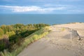 Panoramic view of sand dunes in Nida, Klaipeda, Lithuania, Europe Royalty Free Stock Photo