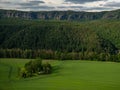 panoramic view sandstone rocks in saxon switzerland, Germany