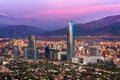 Panoramic view of Santiago de Chile Royalty Free Stock Photo