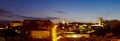 Panoramic view of Santiago de Compostela from Belvis Park Royalty Free Stock Photo