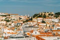 Panoramic View Of Sao Jorge Castle In Lisbon Royalty Free Stock Photo