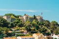 Panoramic View Of Sao Jorge Castle In Lisbon Royalty Free Stock Photo