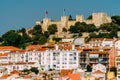 Panoramic View Of Sao Jorge Castle In Lisbon Royalty Free Stock Photo