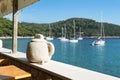 Panoramic view on Saplunara harbor Royalty Free Stock Photo