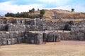 view of Saqsaywaman or Sacsayhuaman Inca Ruins - Cusco, Peru Royalty Free Stock Photo