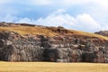 view of Saqsaywaman or Sacsayhuaman Inca Ruins - Cusco, Peru Royalty Free Stock Photo