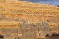 view of Saqsaywaman or Sacsayhuaman Inca Ruins - Cusco, Peru Royalty Free Stock Photo