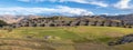 Panoramic view of Saqsaywaman or Sacsayhuaman Inca Ruins - Cusco, Peru Royalty Free Stock Photo