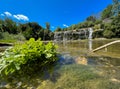 Panoramic view of Sasso waterfall (Cascata del Sasso) in Sant\'Angelo in Vado