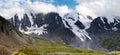 Panoramic view of savlo rock face - altai range Royalty Free Stock Photo