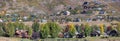 Panoramic view of scenic Heber valley landscape view from Pine Canyon road Royalty Free Stock Photo