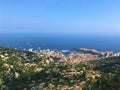 Monte Carlo, Monaco city, port and sea panorama Royalty Free Stock Photo