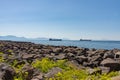 Panoramic view of seafront of Portici - Naples Royalty Free Stock Photo