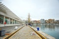 Panoramic view of the seaport of Malaga, Andalusia, Spain, Andalucia, Spain Royalty Free Stock Photo