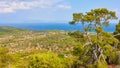 Panoramic view of seaside of Aegina Island