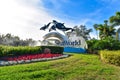 Panoramic view of Seaworld sign in International Drive area Royalty Free Stock Photo