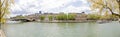 Panoramic view of the Seine river in Paris Royalty Free Stock Photo