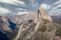 Panoramic view from the Sentinel Dome to the Half Dome, Yellowstone National Park Royalty Free Stock Photo