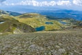 Panoramic view of The Seven Rila Lakes, Bulgaria Royalty Free Stock Photo