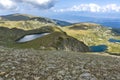 Panoramic view of The Seven Rila Lakes, Bulgaria Royalty Free Stock Photo