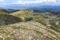 Panoramic view of The Seven Rila Lakes, Bulgaria Royalty Free Stock Photo