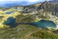 Panoramic view of The Seven Rila Lakes, Bulgaria Royalty Free Stock Photo