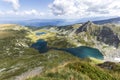 Panoramic view of The Seven Rila Lakes, Bulgaria Royalty Free Stock Photo