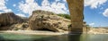 Panoramic view of the Severan Bridge, Cendere Koprusu is a late Roman bridge, close to Nemrut Dagi and Adiyaman, Turkey Royalty Free Stock Photo