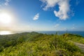 Panoramic view on seychelles islands from mountain, Seychelles