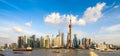 Panoramic view of shanghai skyline Royalty Free Stock Photo