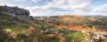 Panoramic view from sheepstor dartmoor devon uk