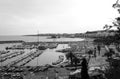 Panoramic view in ship Parking, Blanes Costa Brava, Catalonia, Spain Royalty Free Stock Photo