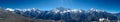 Panoramic view of shisapagma from Tsergo ri, Langtang, Nepal Royalty Free Stock Photo