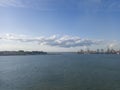 A panoramic view of Shotley Gate, Suffolk Royalty Free Stock Photo